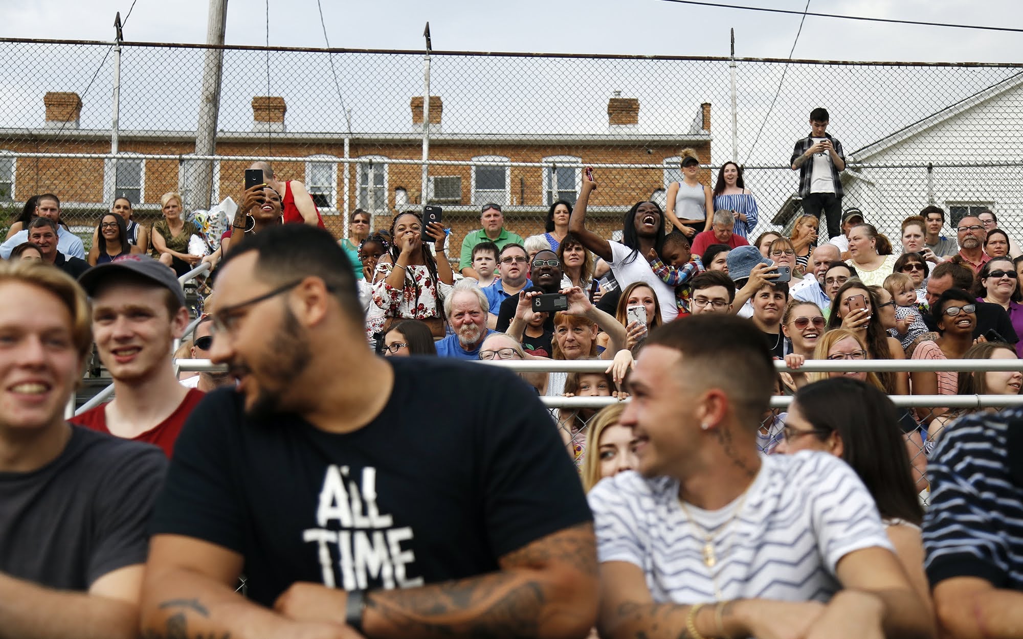 Family members and friends cheer as students participate in Sto-Rox's graduation ceremony on June 1, 2018.