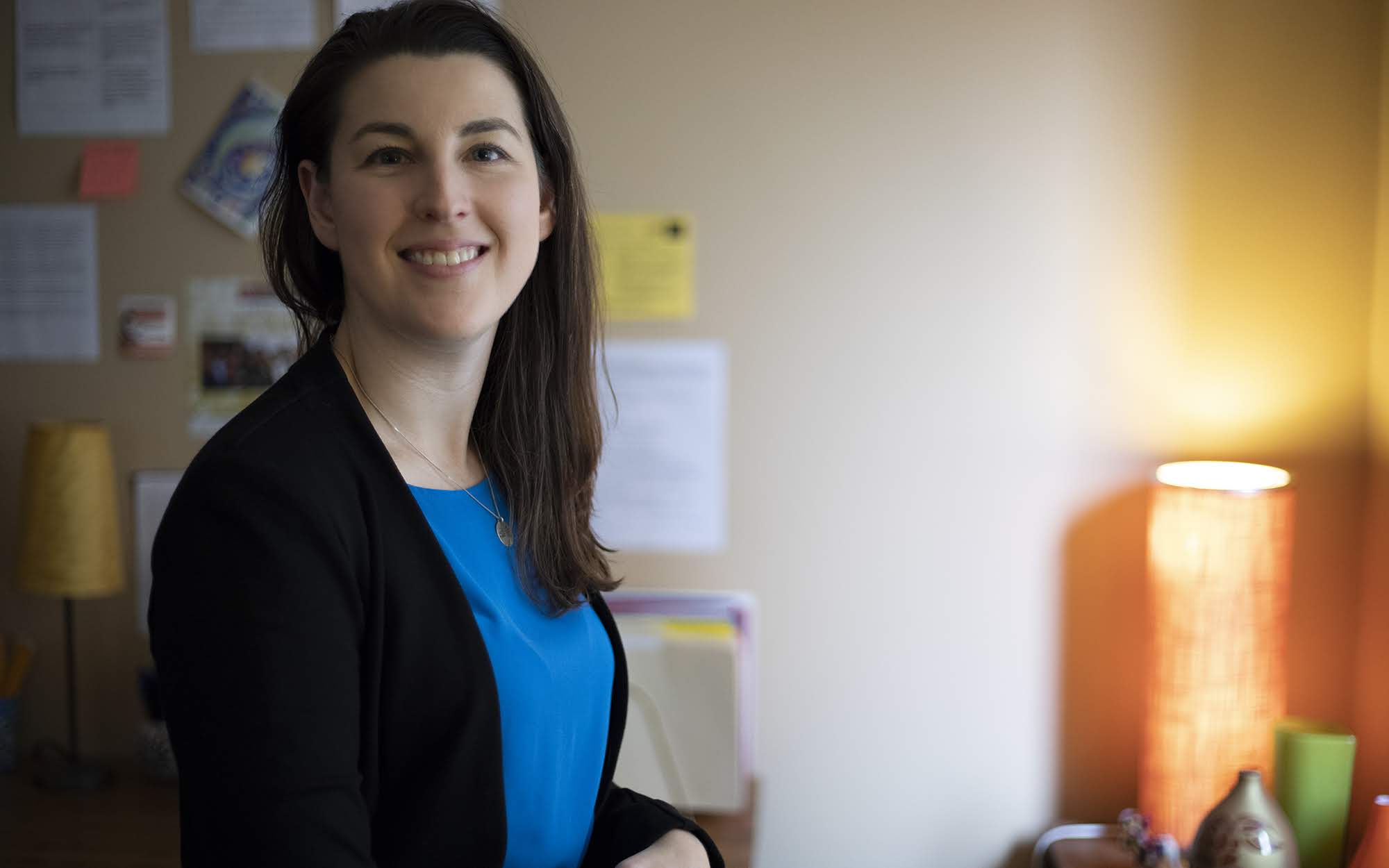 Cheryl Kleiman, staff attorney for the Education Law Center, in her office on Fourth Avenue. (Photo by Kat Procyk/PublicSource)